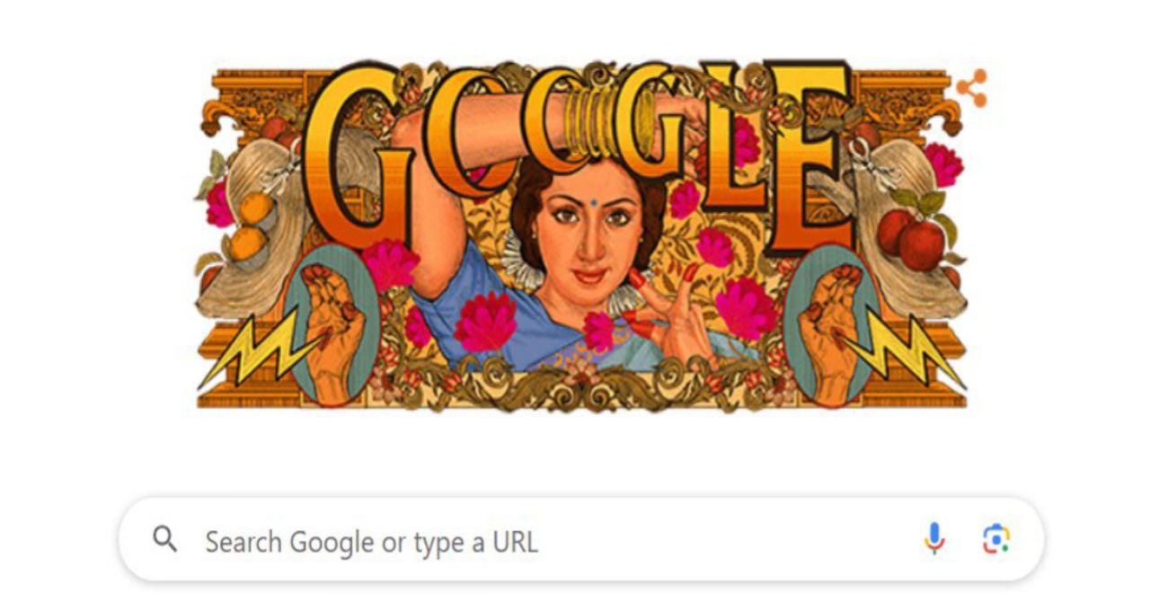 Google Doodle On Shridevi Birthday
